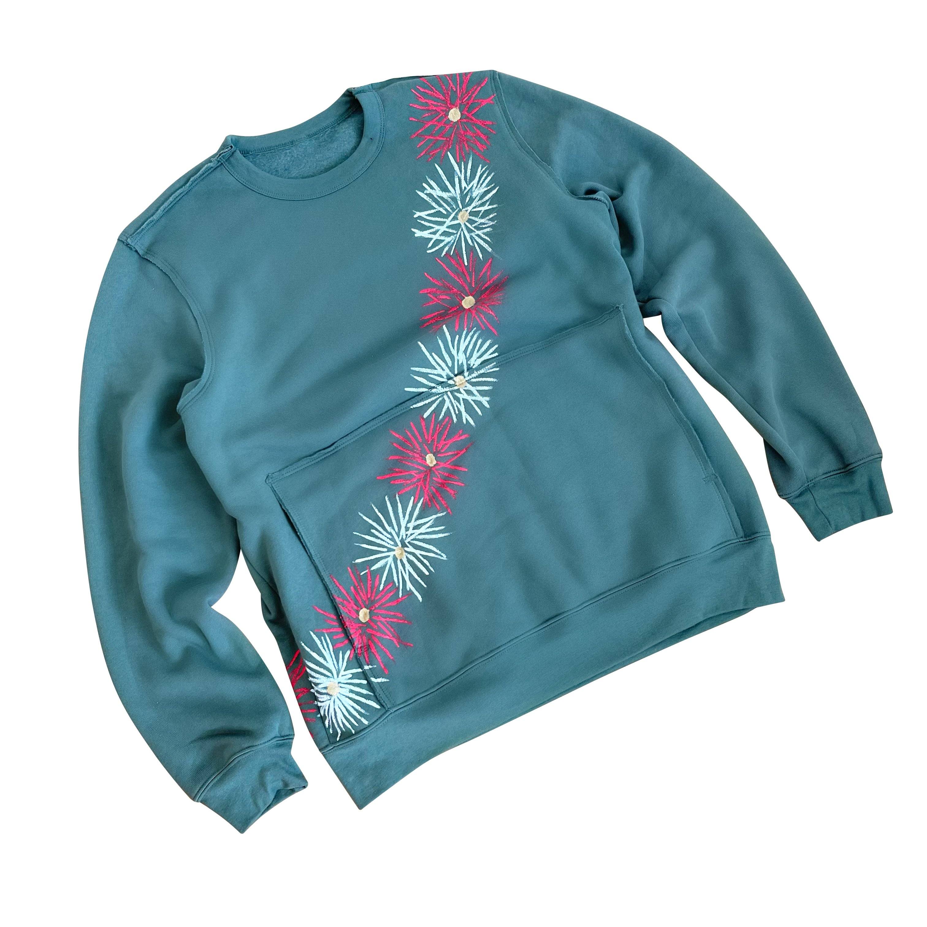 'TINSELED' PAINTED SWEATSHIRT