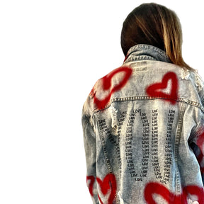 'You Are Love' Denim Jacket