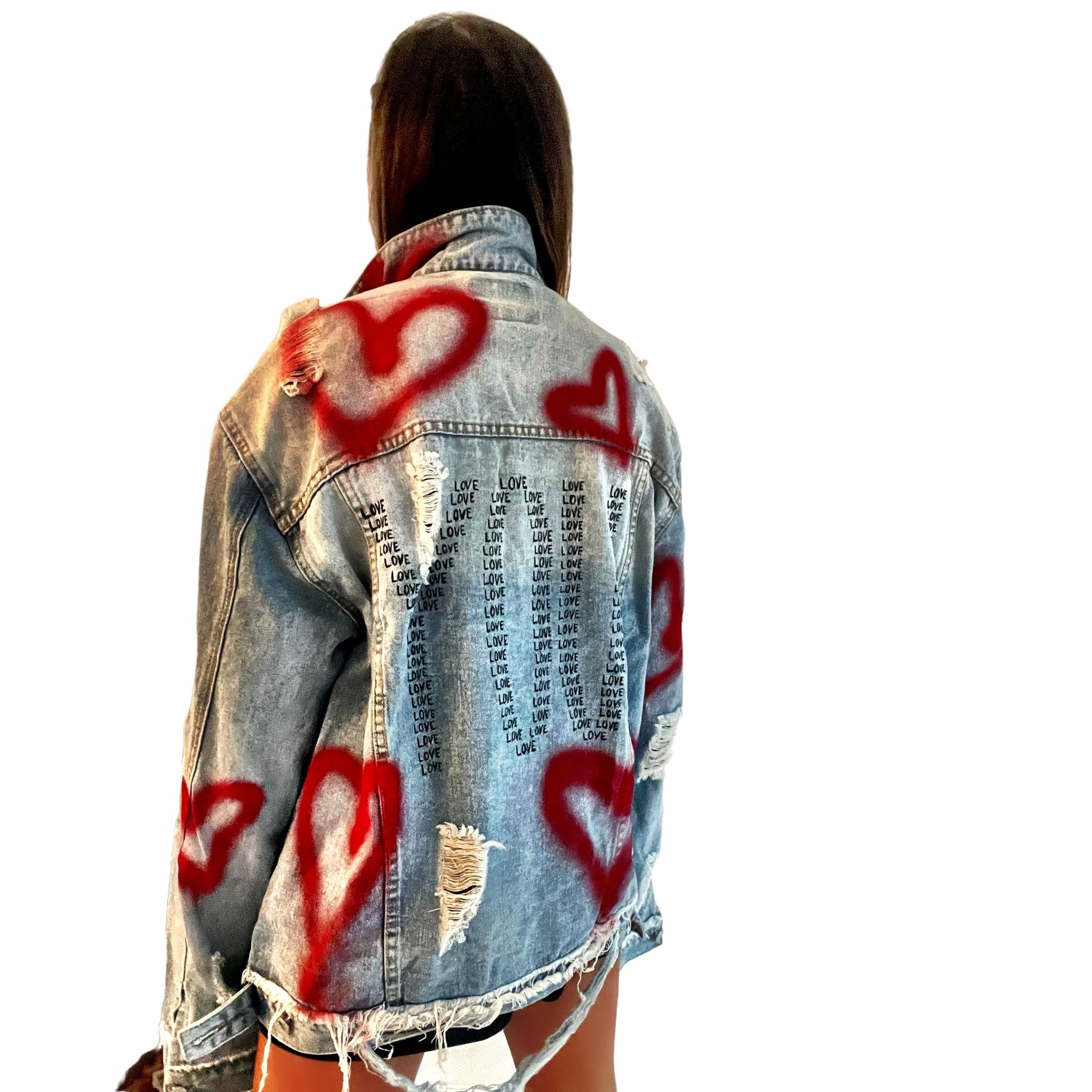 'You Are Love' Denim Jacket