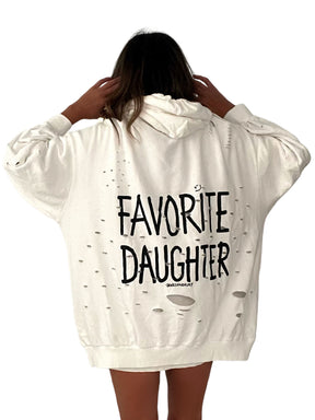 'Fav Daughter' Painted Hoodie