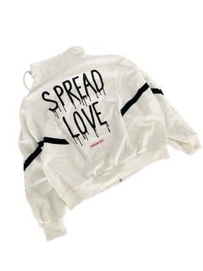 'Spread Love' Painted Sweat Jacket