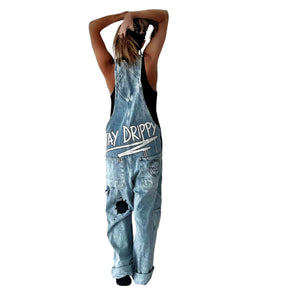 'Drippy W+G' Painted Overalls