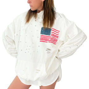 'USA USA USA' Painted Hoodie