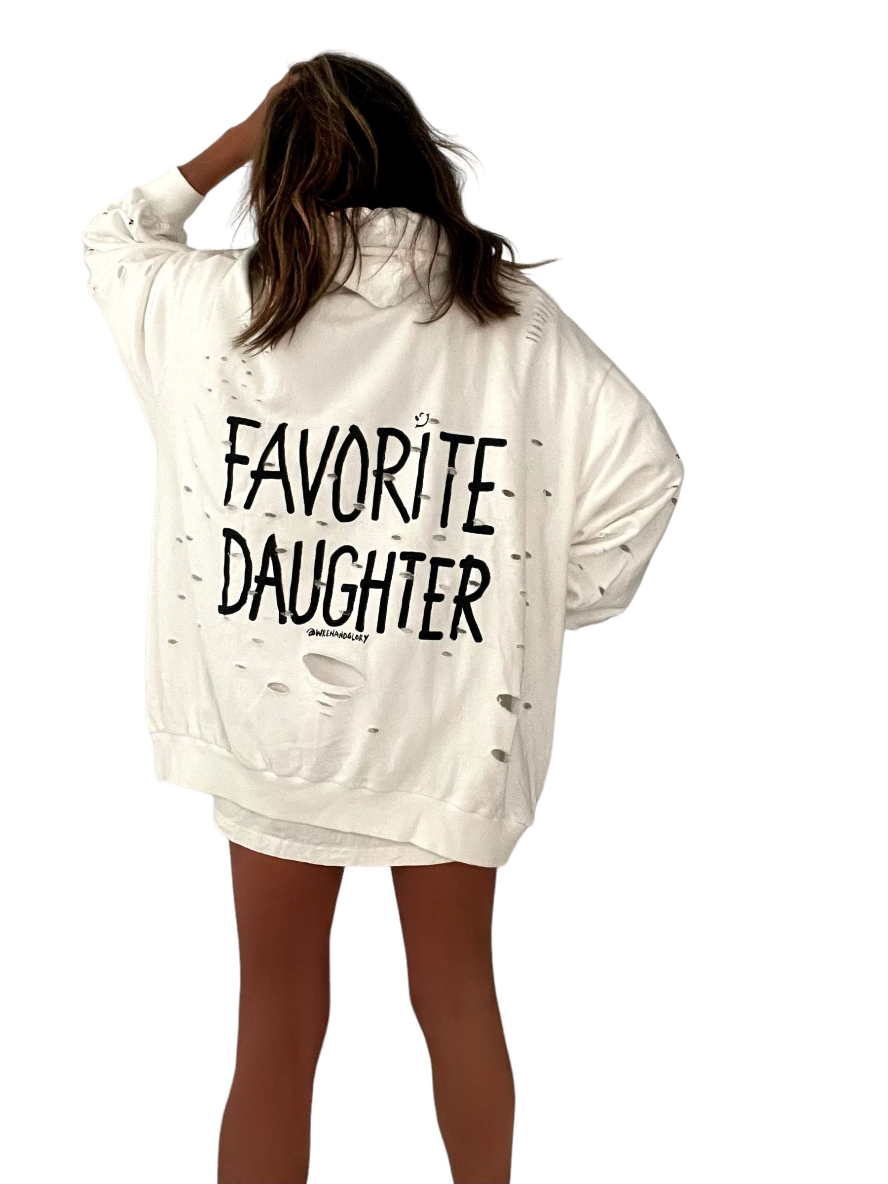 'Fav Daughter' Painted Hoodie