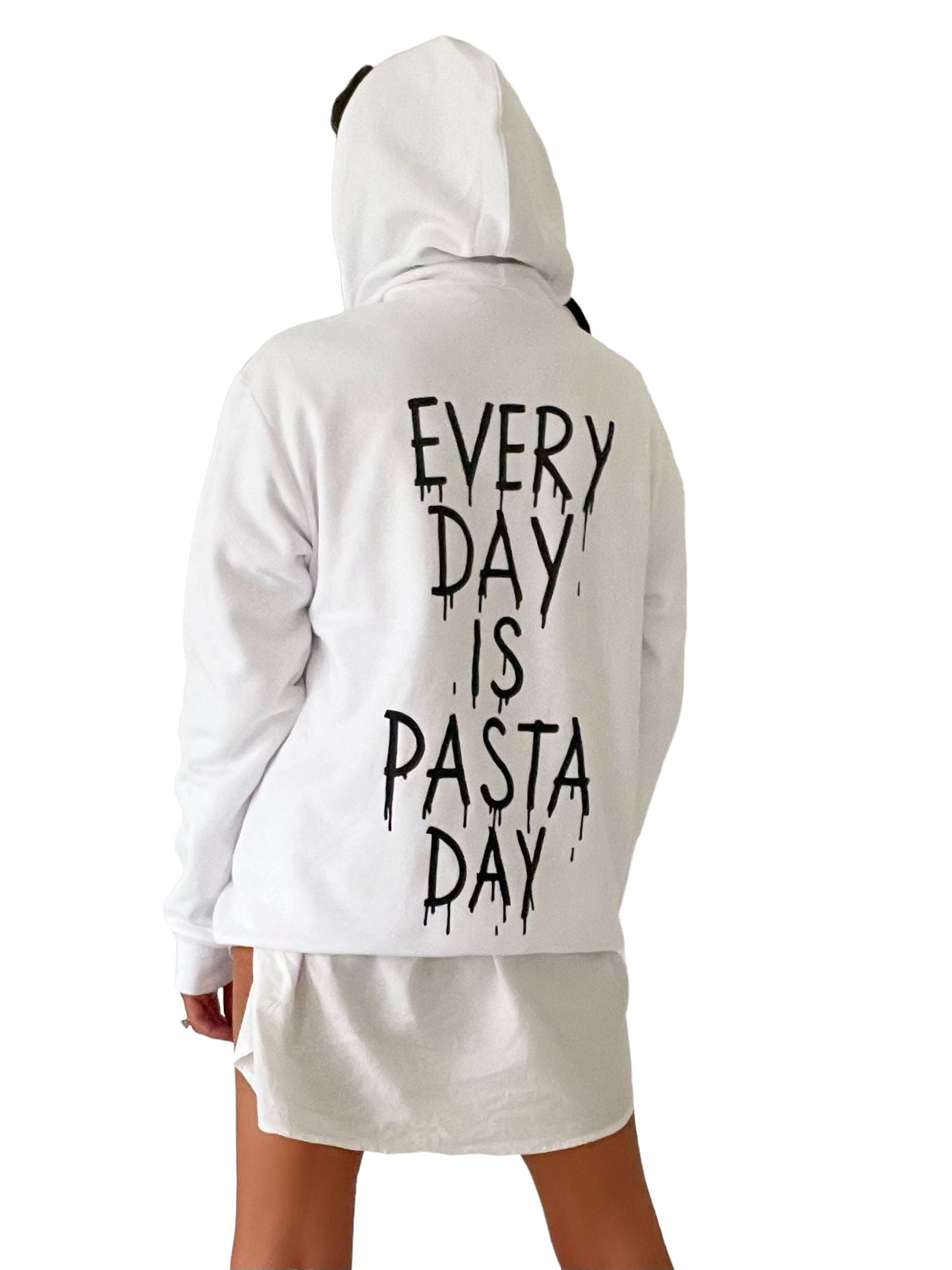 'Pasta For Days' Painted Hoodie