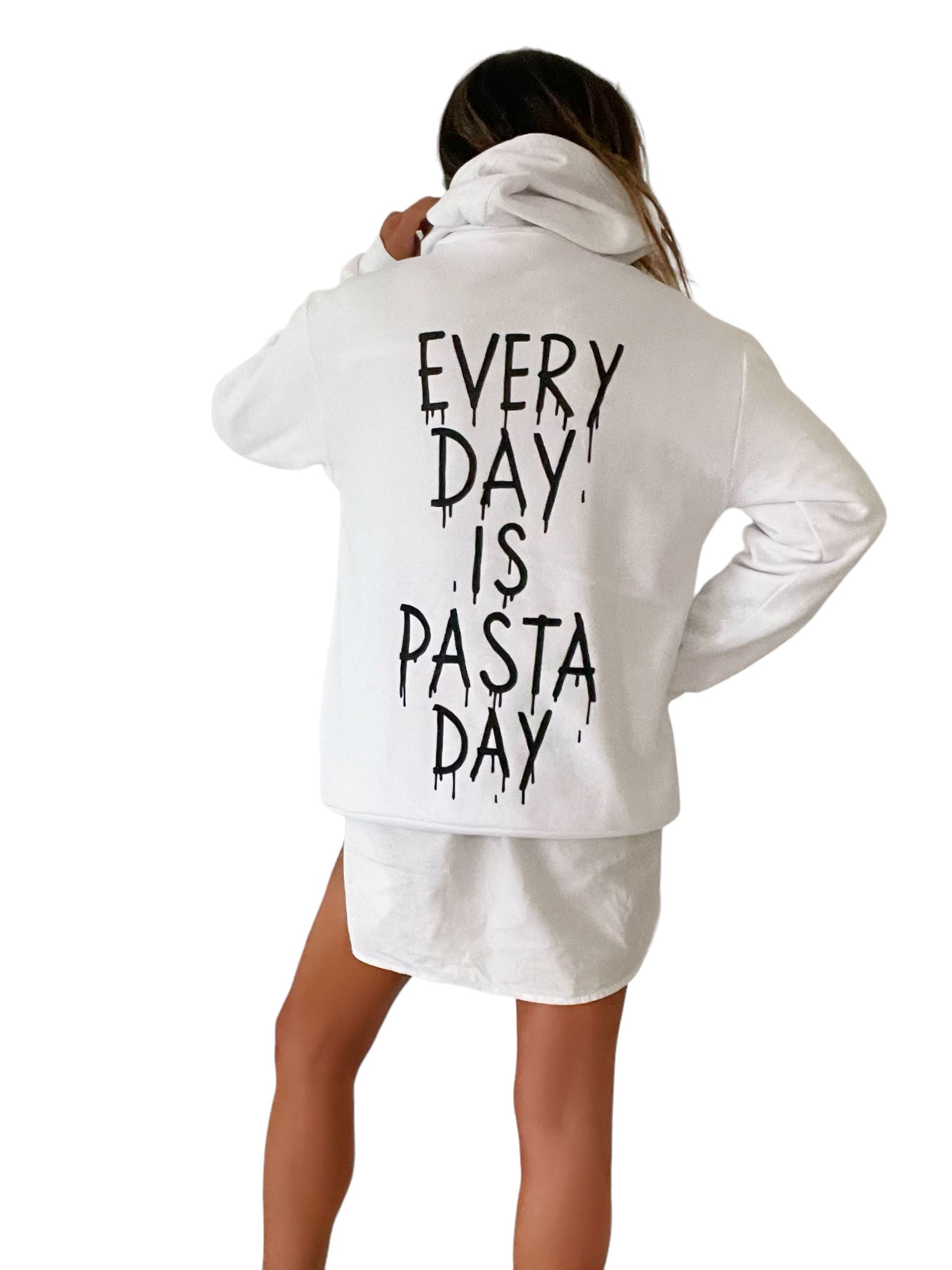 'Pasta For Days' Painted Hoodie