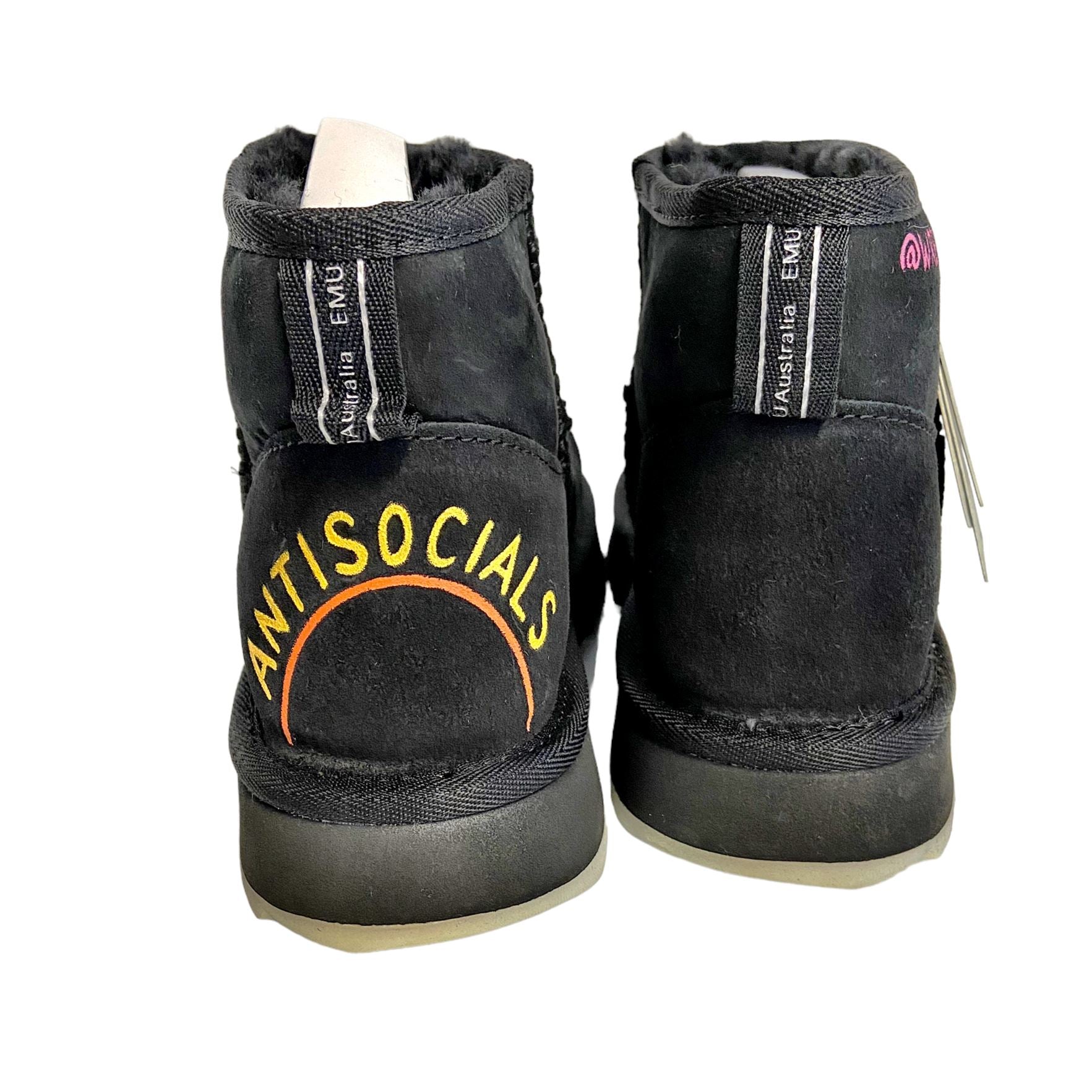 'Save The Anti Socials' Painted Emu Boots
