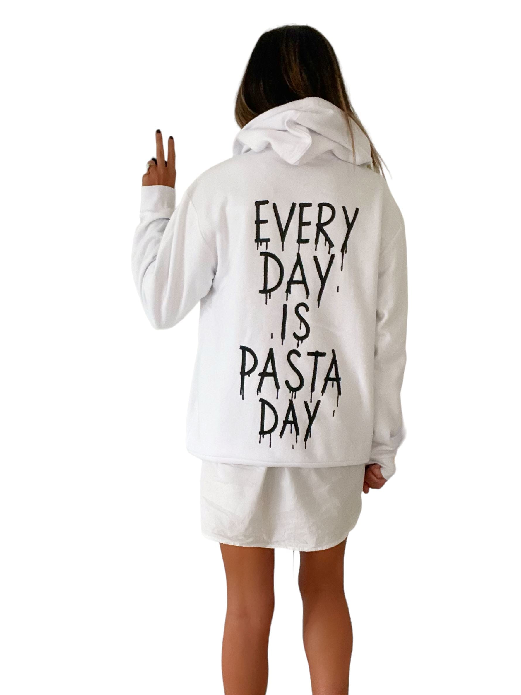 'Pasta For Days' Painted Hoodie