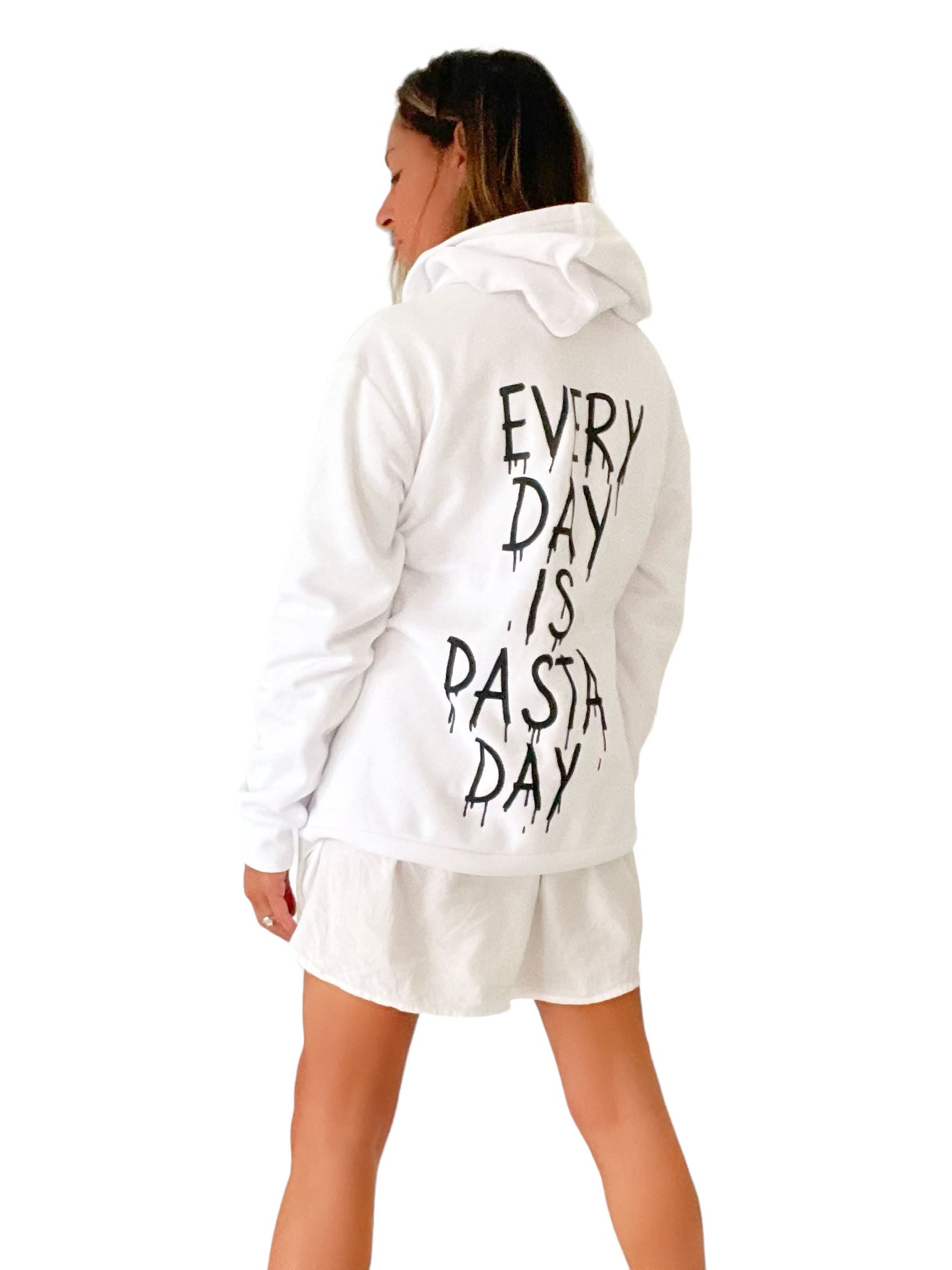 'Pasta For Days' Painted Hoodie