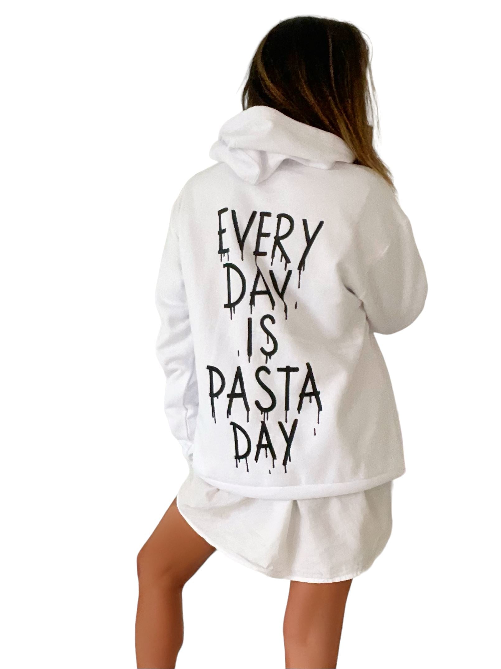 'Pasta For Days' Painted Hoodie