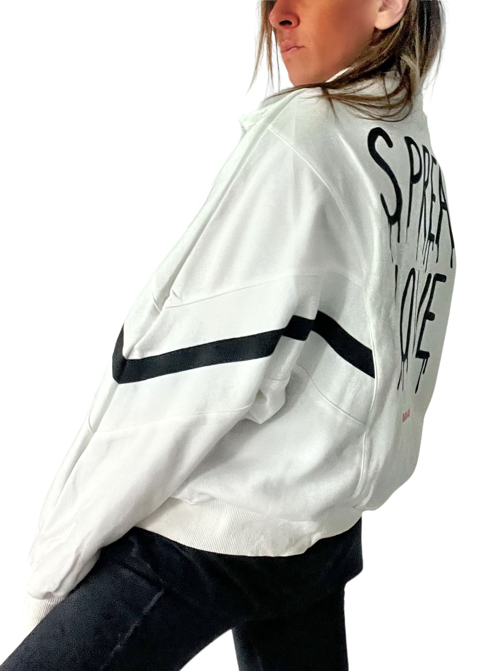 'Spread Love' Painted Sweat Jacket