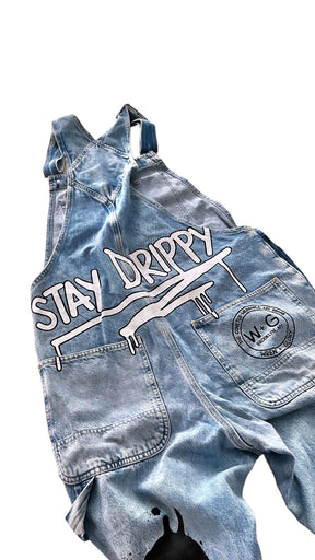 'Drippy W+G' Painted Overalls