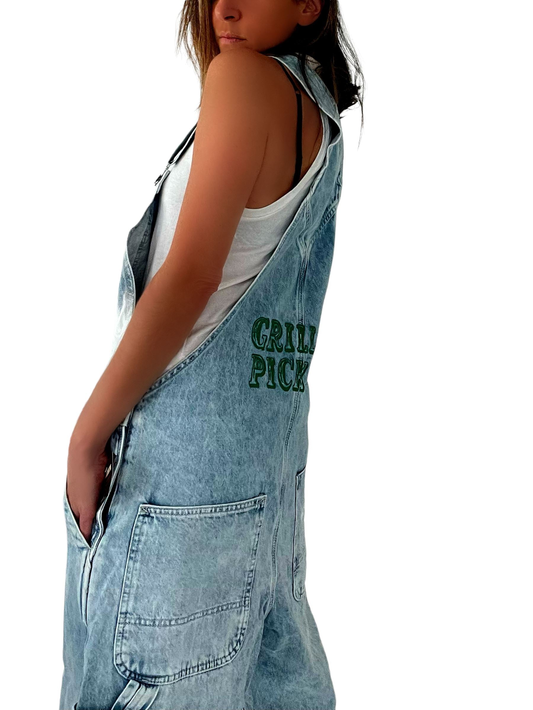 Grillo's x W+G 'Chill Pickle' Painted Overalls