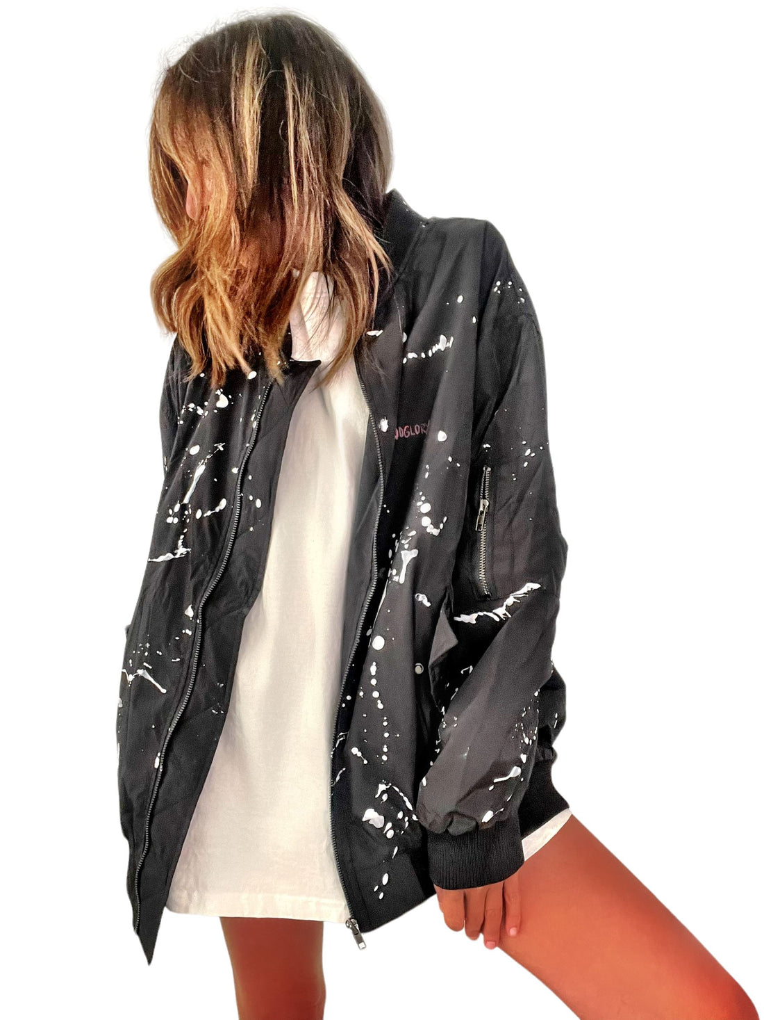 Fun Graffiti Print Women'S Long Coat Jacket main image 1