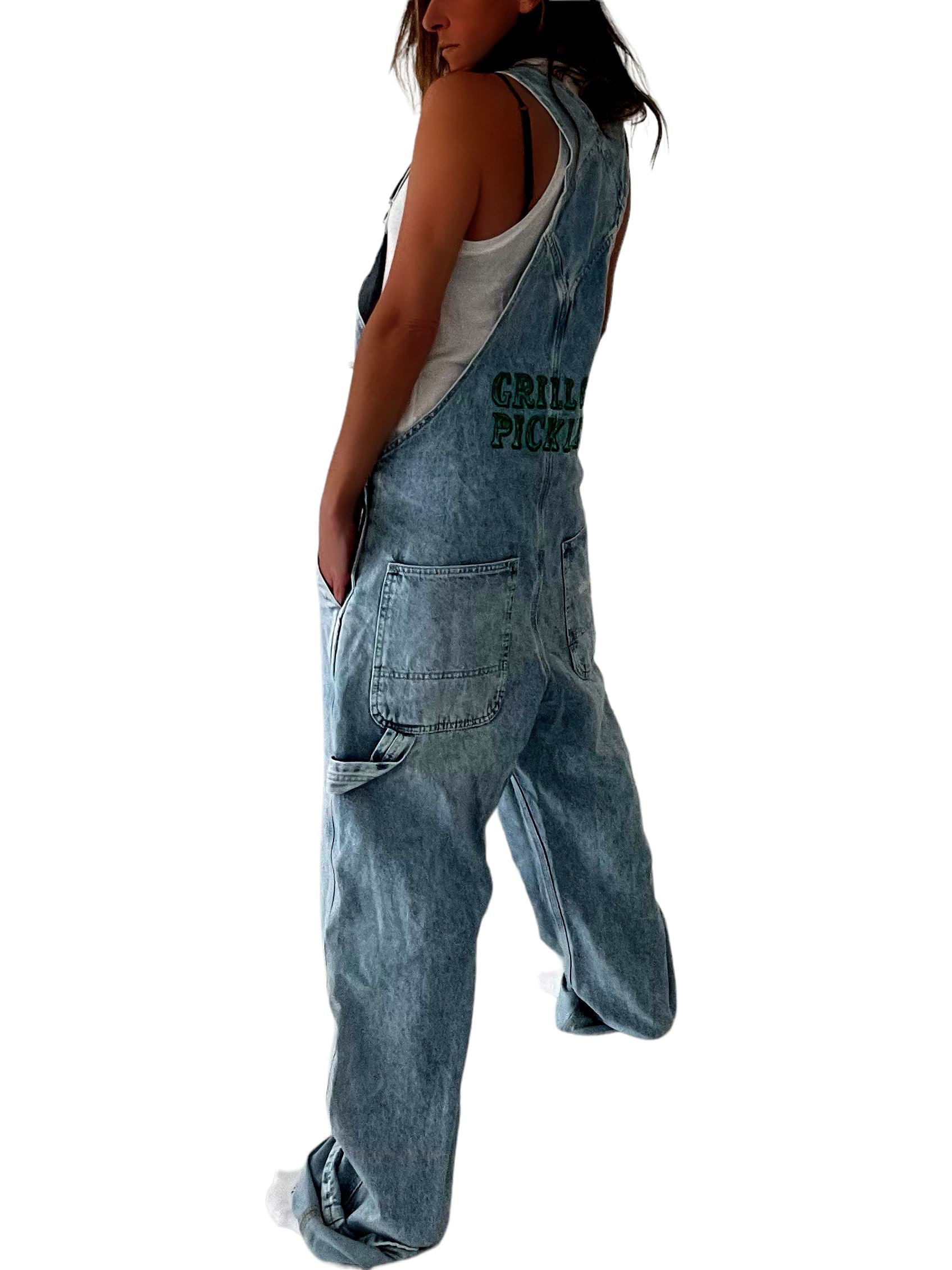 Grillo's x W+G 'Chill Pickle' Painted Overalls