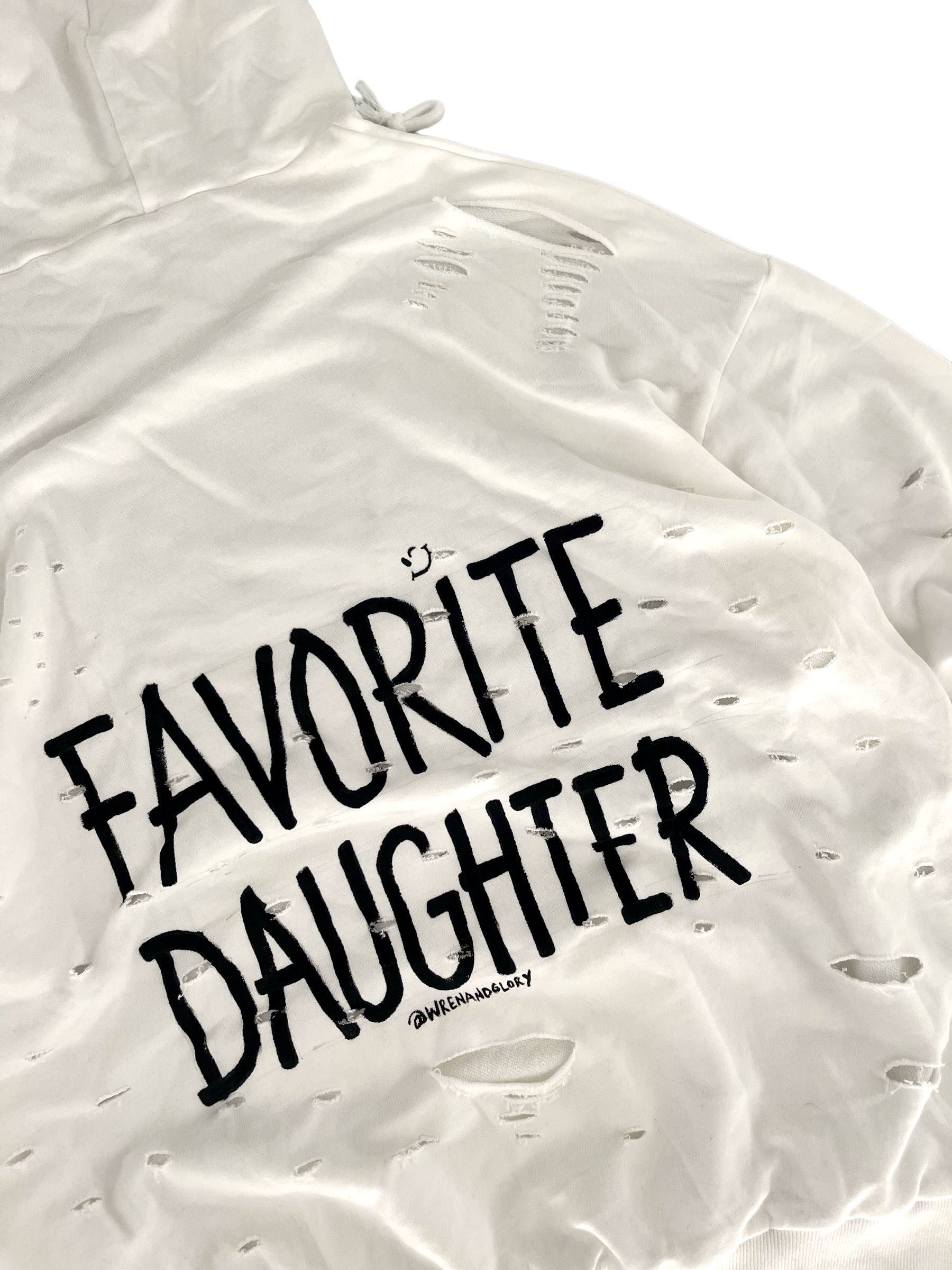 'Fav Daughter' Painted Hoodie