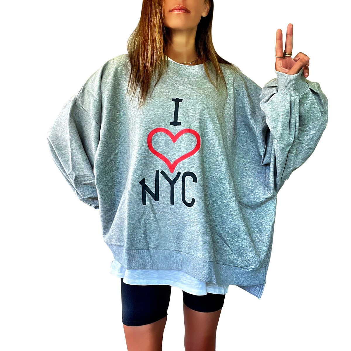 'I Heart NYC' Painted Sweater