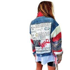 'SIMPLE THOUGHTS' DENIM JACKET