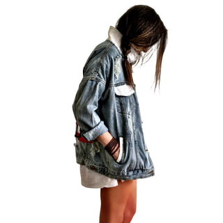 In-Stock 'PEACE FLAG PART 2' DENIM JACKET