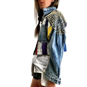 'RAINBOW SPIKE' DENIM JACKET