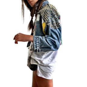 'RAINBOW SPIKE' DENIM JACKET