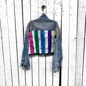 'RAINBOW SPIKE' DENIM JACKET