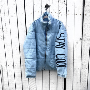 'SNOWFLAKE' DENIM PUFFER