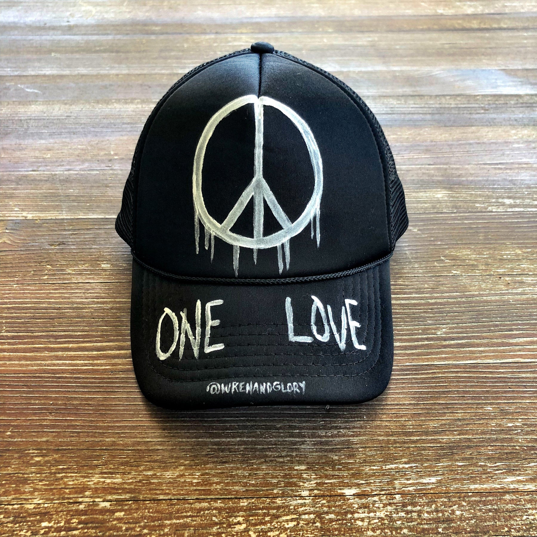 'ONE LOVE' PAINTED HAT