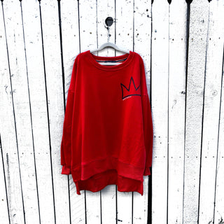 'QUEENING' PAINTED SWEATSHIRT