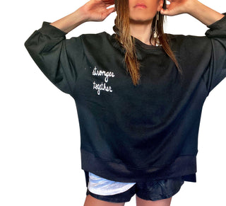 'RED, WHITE & BLUE LOVE' PAINTED SWEATSHIRT