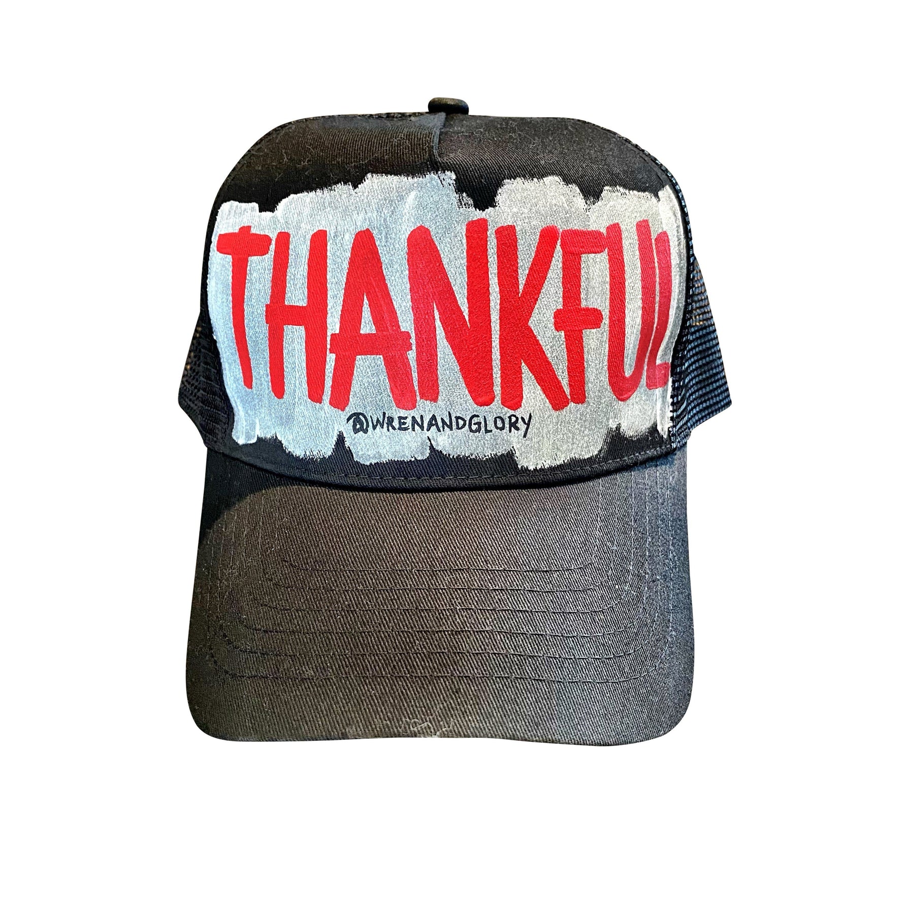 'THANKFUL' PAINTED HAT