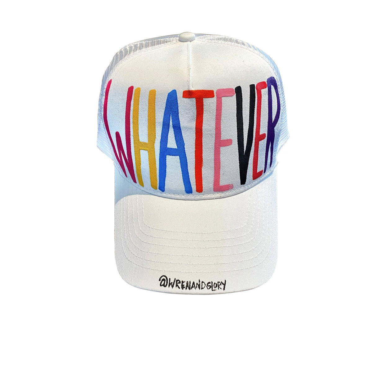 'WHATEVER' PAINTED HAT