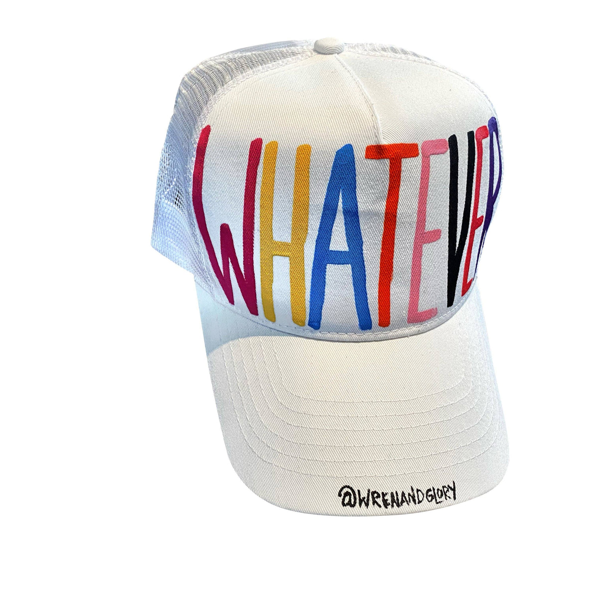 'WHATEVER' PAINTED HAT