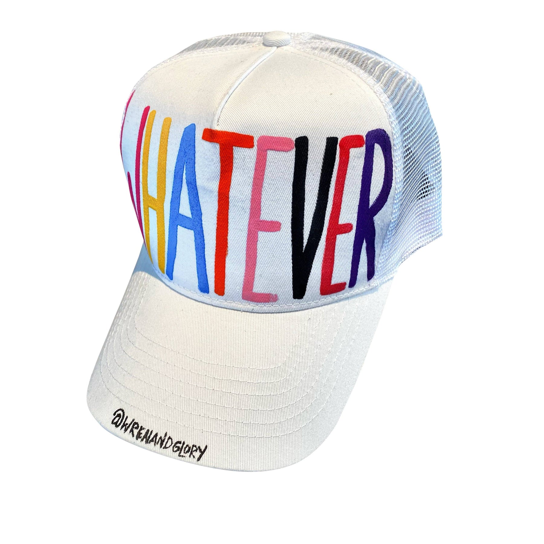 'WHATEVER' PAINTED HAT