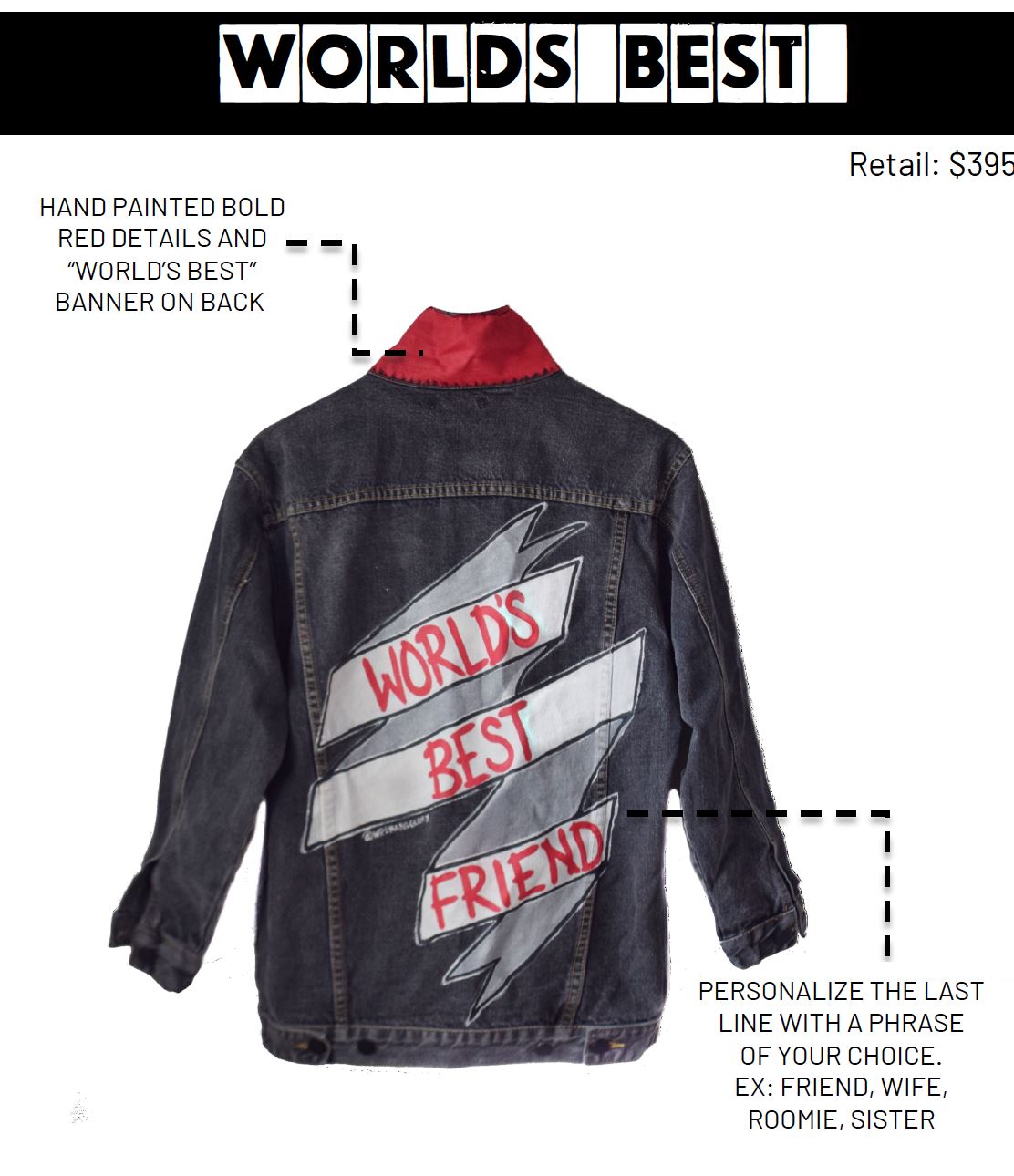 'WORLDS BEST' DENIM JACKET