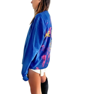 '80s Baby!' Painted Blue Crewneck