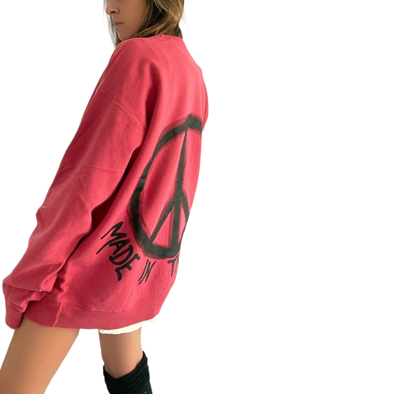 '70s Baby!' Painted Red Crewneck
