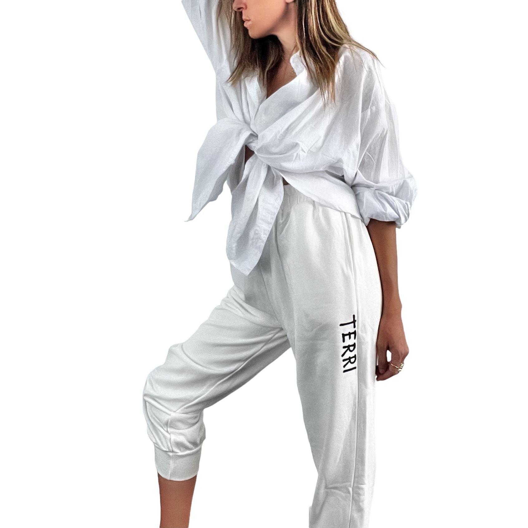 'Basic But Personalized' Painted White Jogger