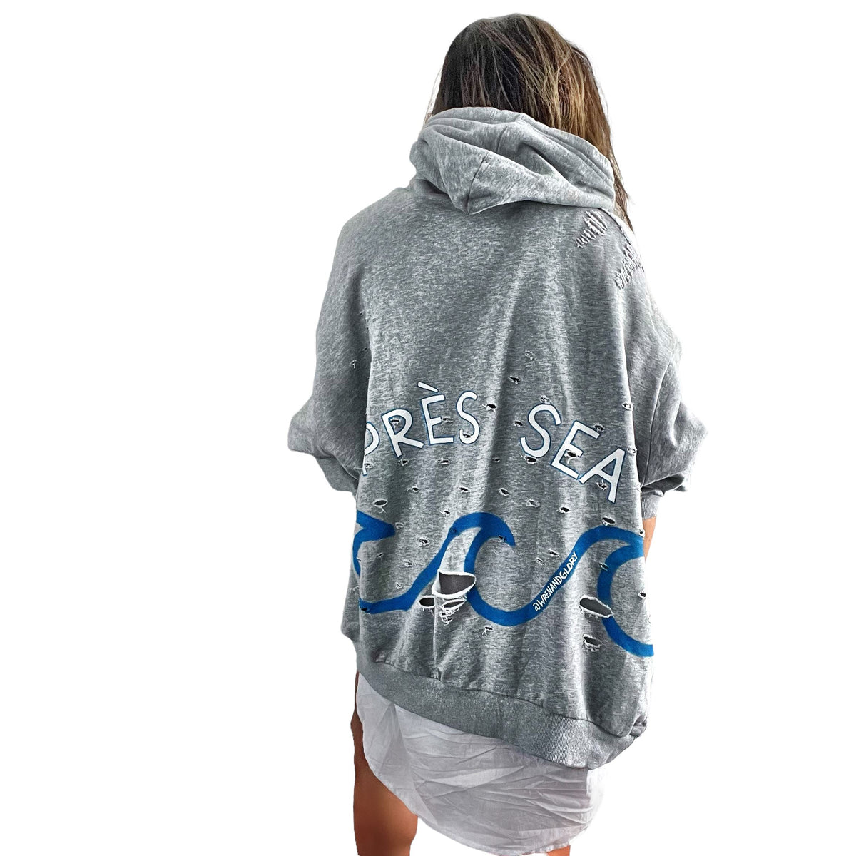 'Apres Sea' Painted Hoodie