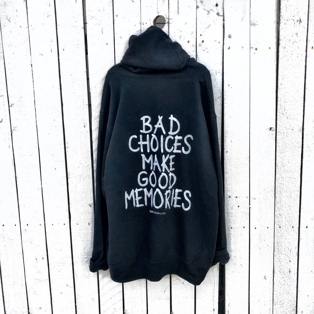 #39 BAD CHOICES #39 PAINTED SWEATSHIRT