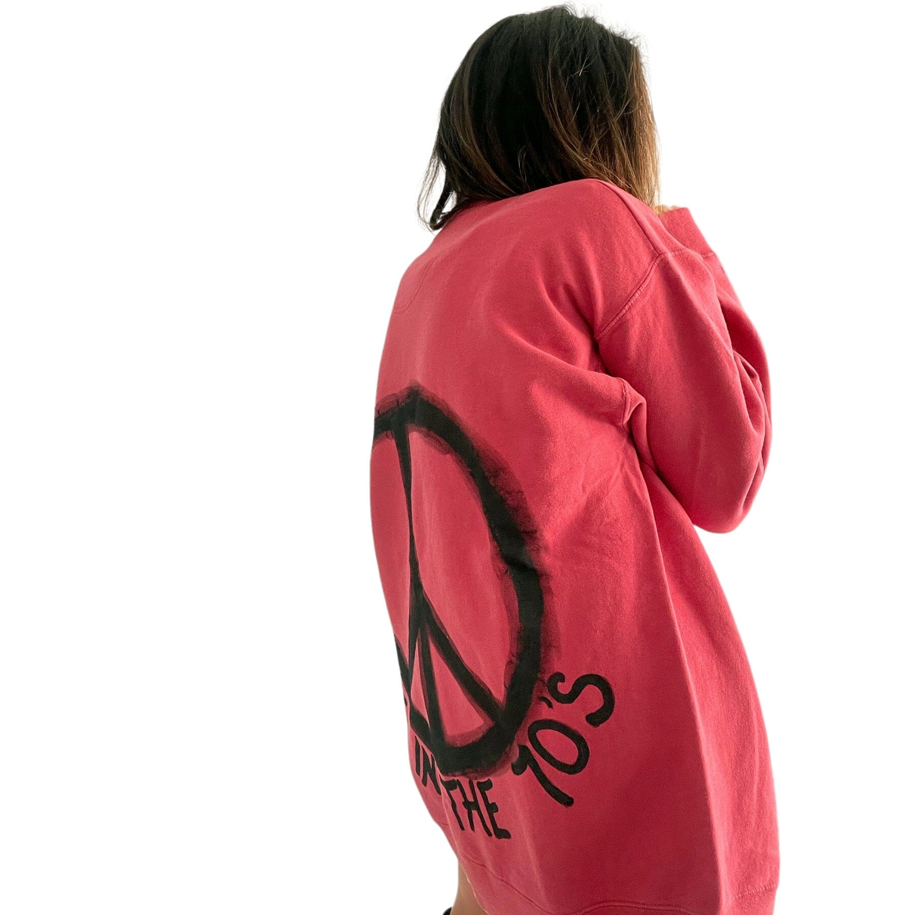 '70s Baby!' Painted Red Crewneck