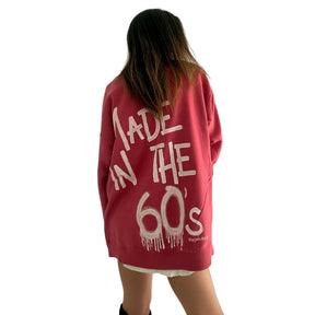 '60s Baby!' Painted Red Crewneck