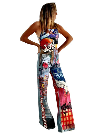 'Graffiti God' Denim Jumper