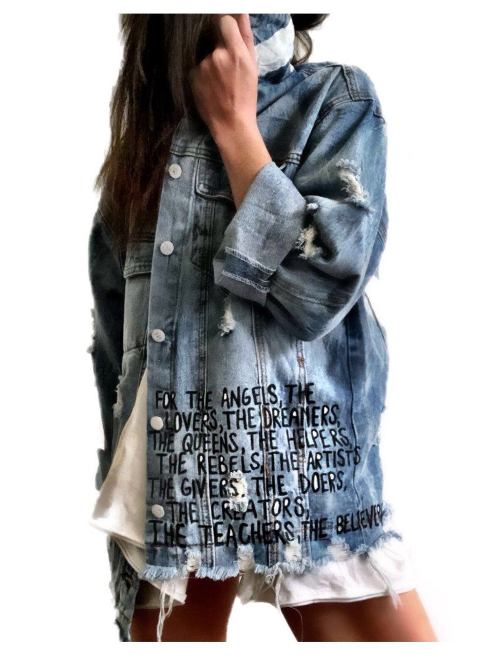 'DRIPPING HEART' PAINTED JACKET